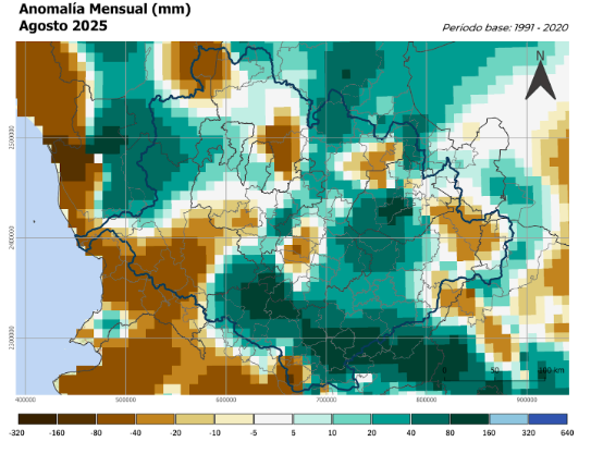 Precipitaciones de agosto 2025
